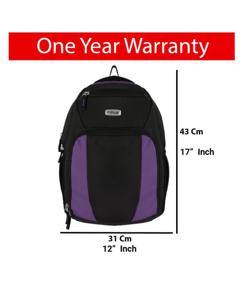 Timus 27 Ltrs Black Backpack