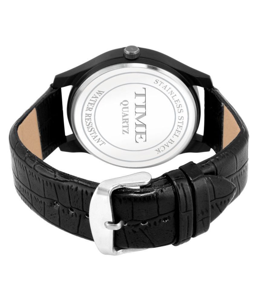 Time Quartz TFGXBLK36 Leather Analog Men's Watch Buy Time Quartz