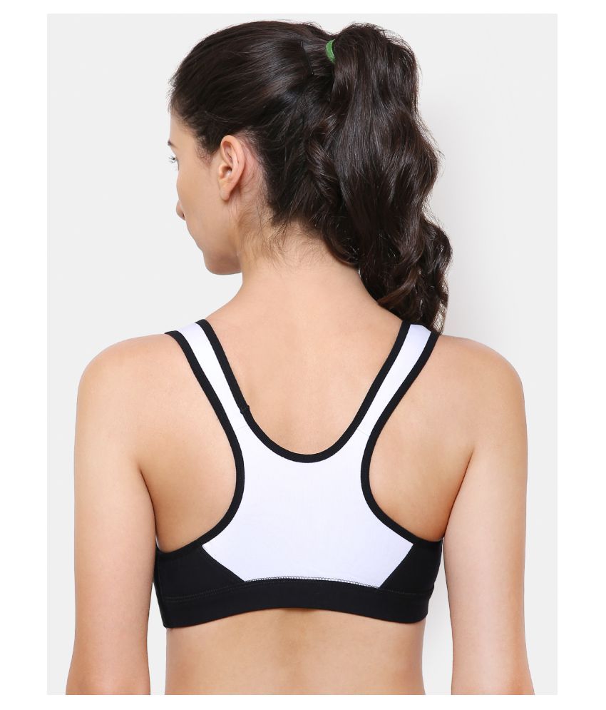 Buy COLLEGE GIRL White Cotton Solid Sports Bra Online at Best Prices in