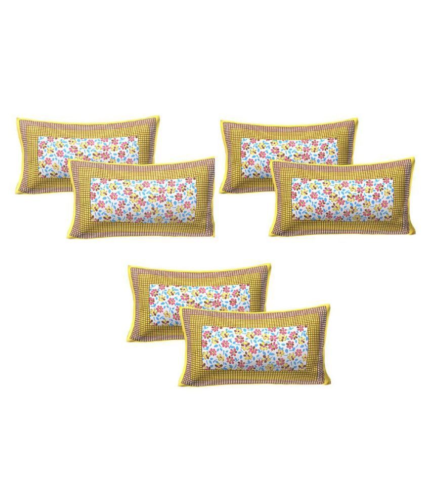     			AJ Home Pack of 6 Yellow Pillow Cover