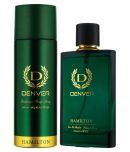 Denver Hamilton Perfume - 100ML & Hamilton Deodorant Body Spray - 200ML For Men (Combo Pack of 2)