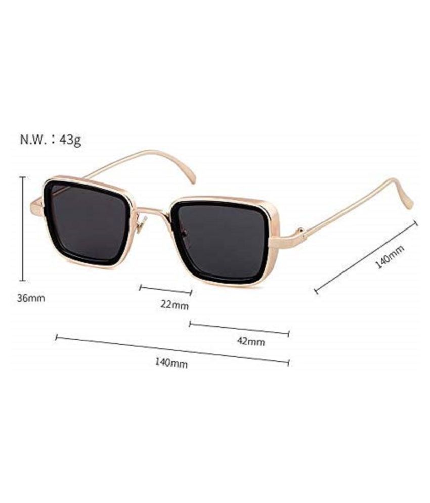 tripsy metal body square sunglasses