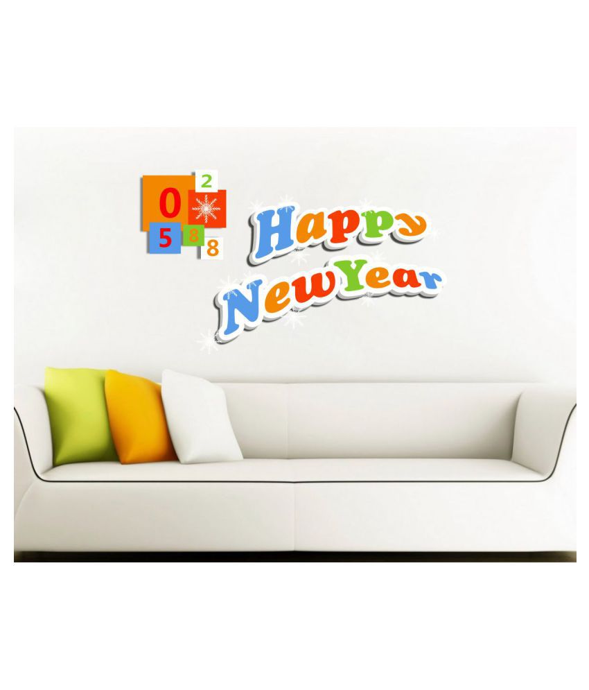     			Decor Villa Happy New Year Sticker ( 35 x 58 cms )