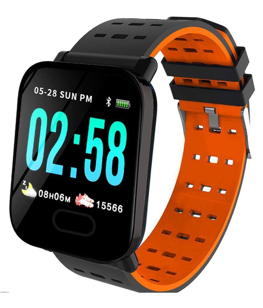 orange smart watch
