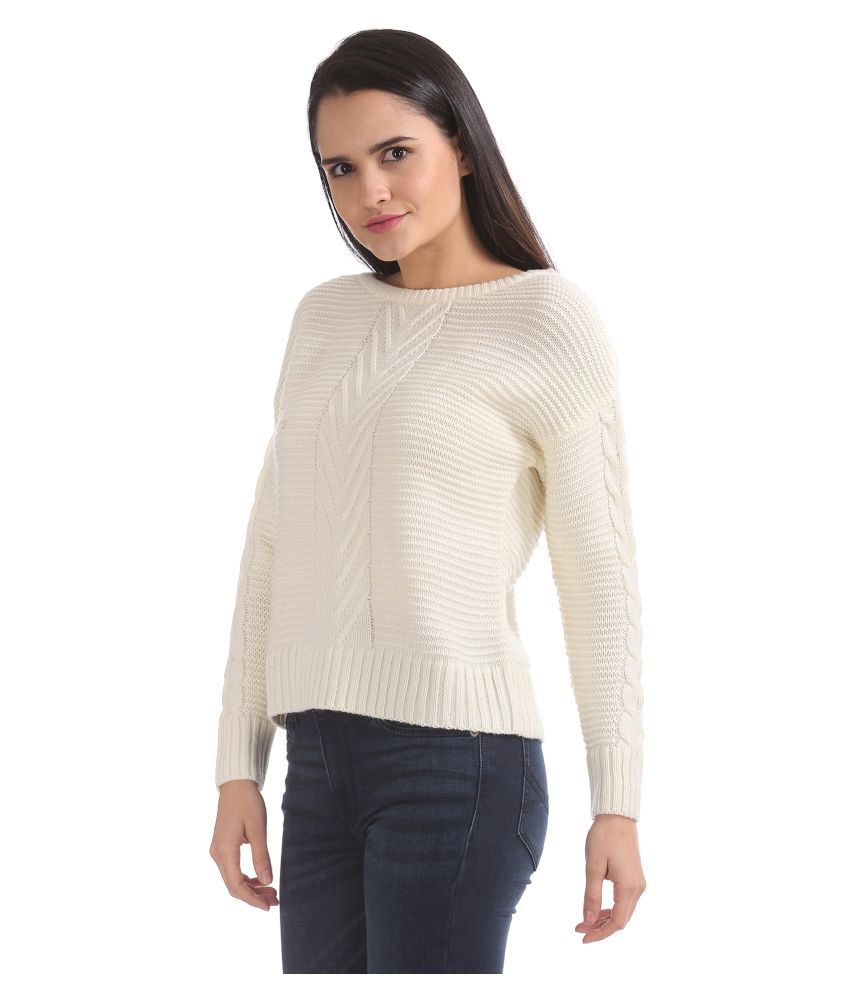 Buy Aeropostale Acrylic White Pullovers Online at Best Prices in India ...