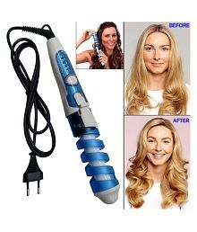 P 34cm Electric Travel Ceramic Spiral Curling Iron Hair Curler