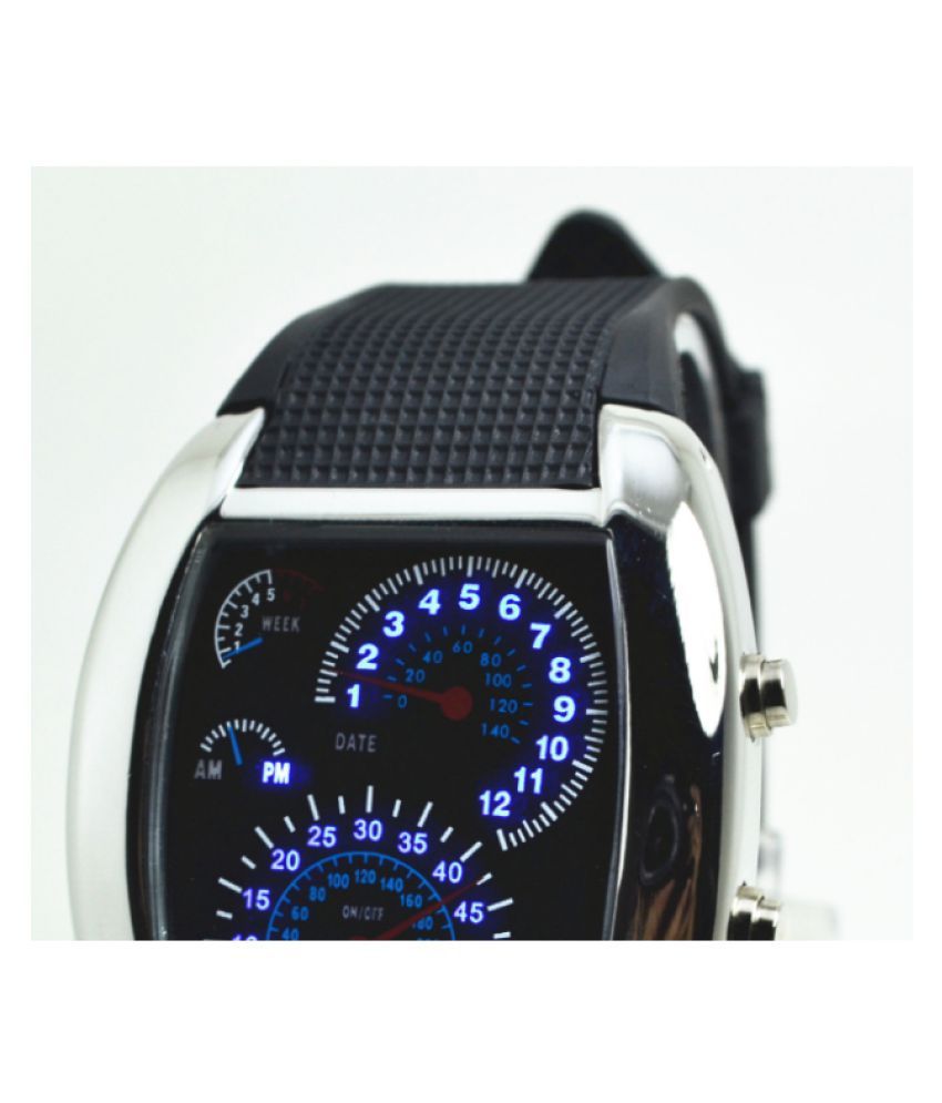 COLOGO LED Backlit Dial Sports Analog Watch With Silicon  