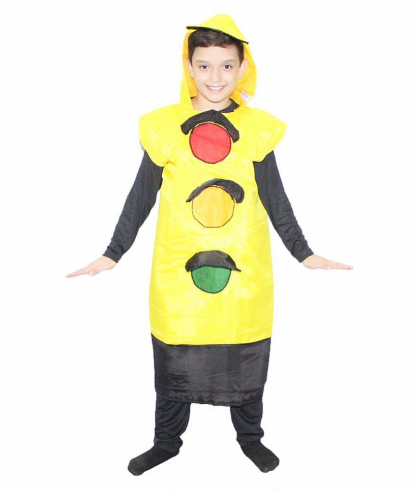     			Kaku Fancy Dresses Traffic Lights Costume for Cosplay/Traffic Signal Costume -Multicolor, 3-4 Years, for Unisex