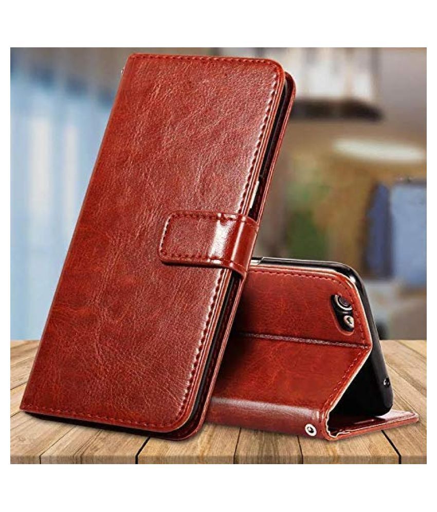 Samsung Galaxy S6 Edge Flip Cover by BeingStylish Brown Premium Leather Case
