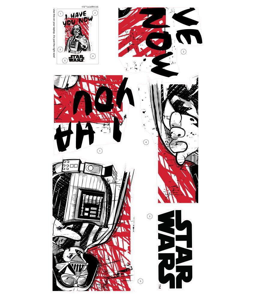 Asian Paints Wall Ons Star Wars Anakin vs Luke Super Hero Sticker ( 21