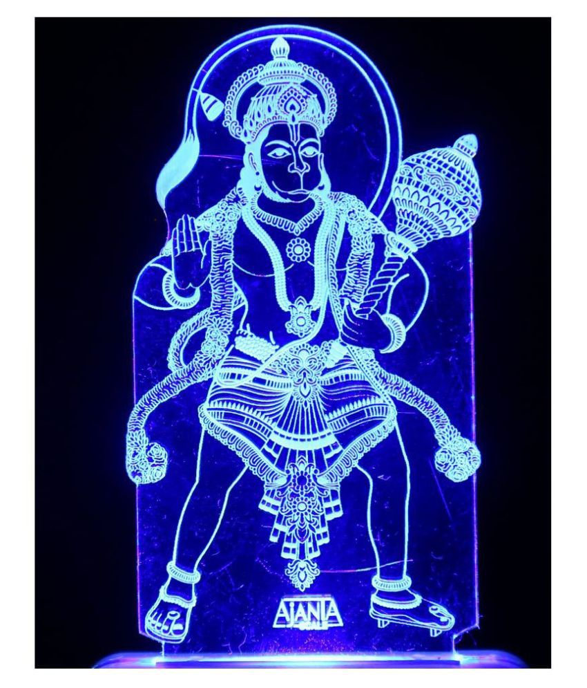     			SUPER AJANTA Lord  Hanumanji Pavanputra 2009 3D Night Lamp Multi - Pack of 1