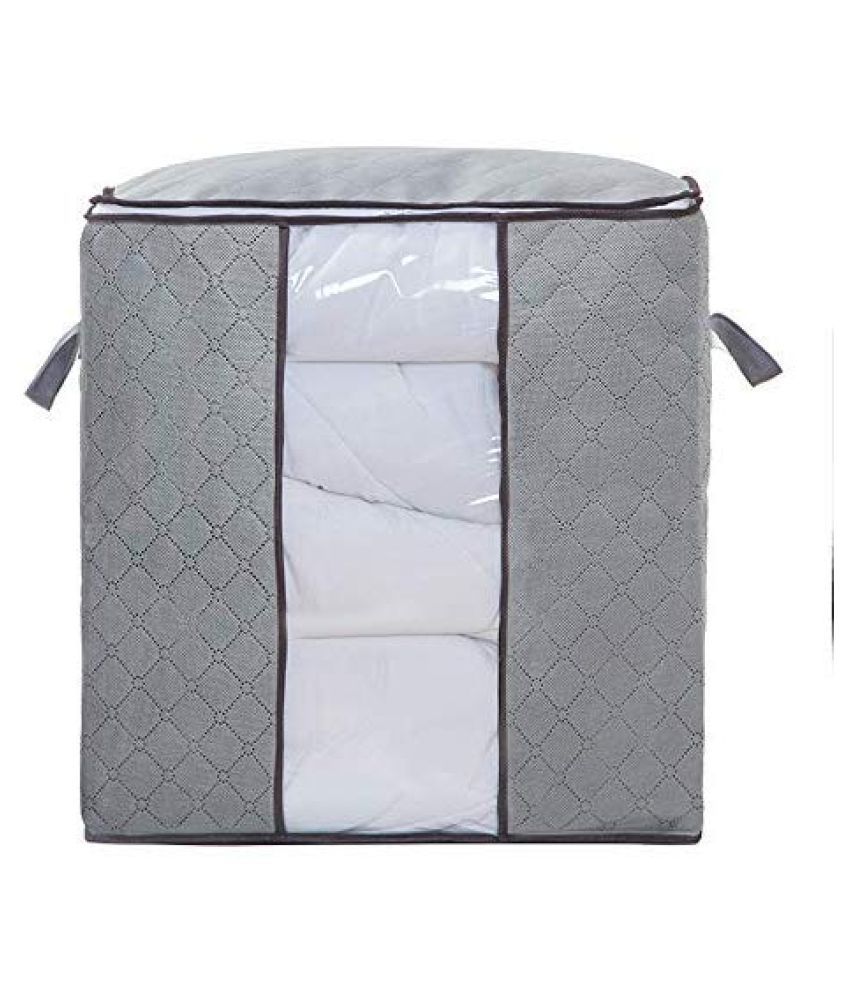 Shopocus Large Foldable Underbed Storage Bag for Clothes, Blanket, Bedding Organizer Container