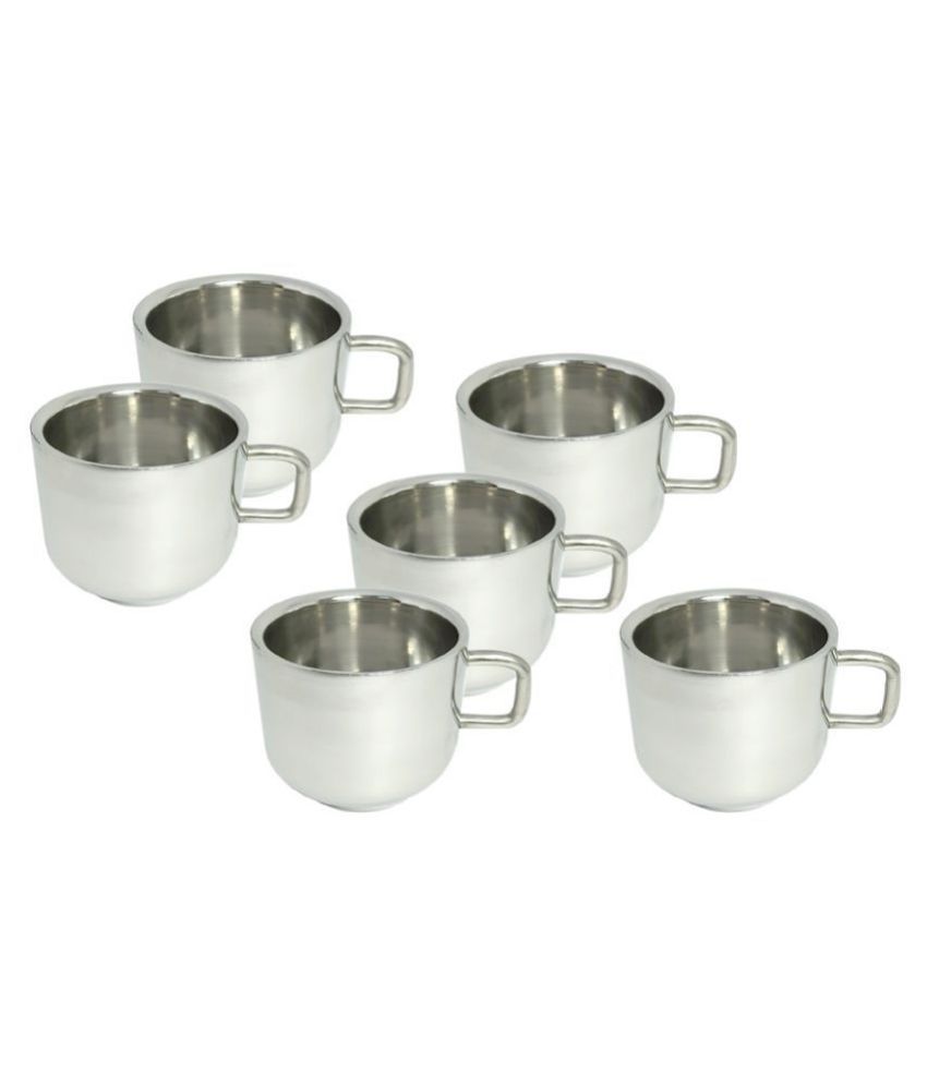 bartan hub tea cup set Steel Coffee Mug 6 Pcs 120 mL Buy Online at