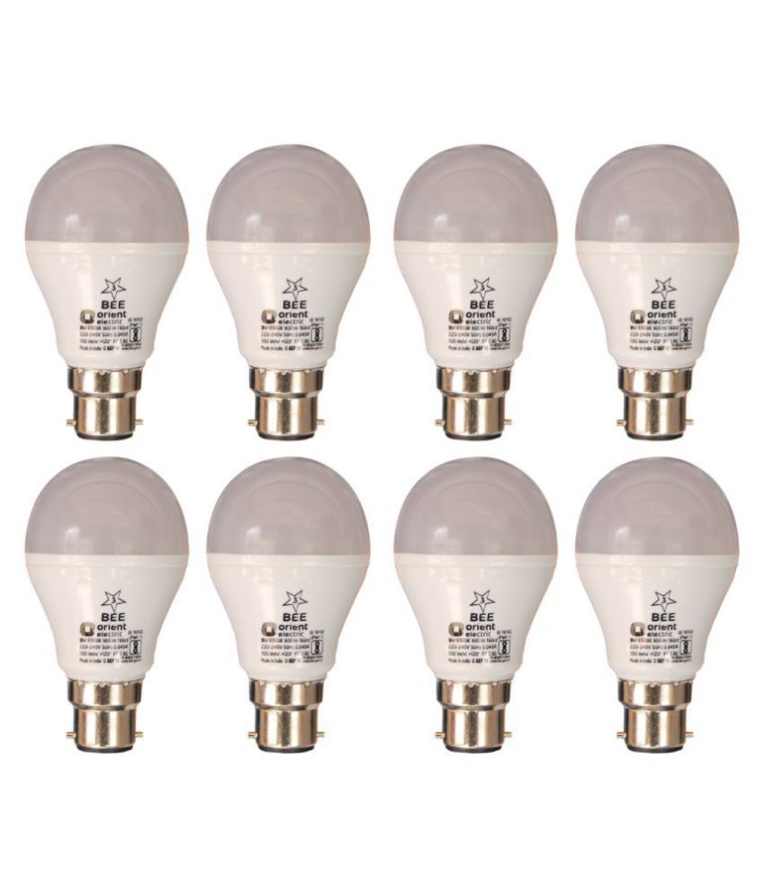 ORIENT ELECTRIC 9W LED Bulbs Cool Day Light Pack of 8