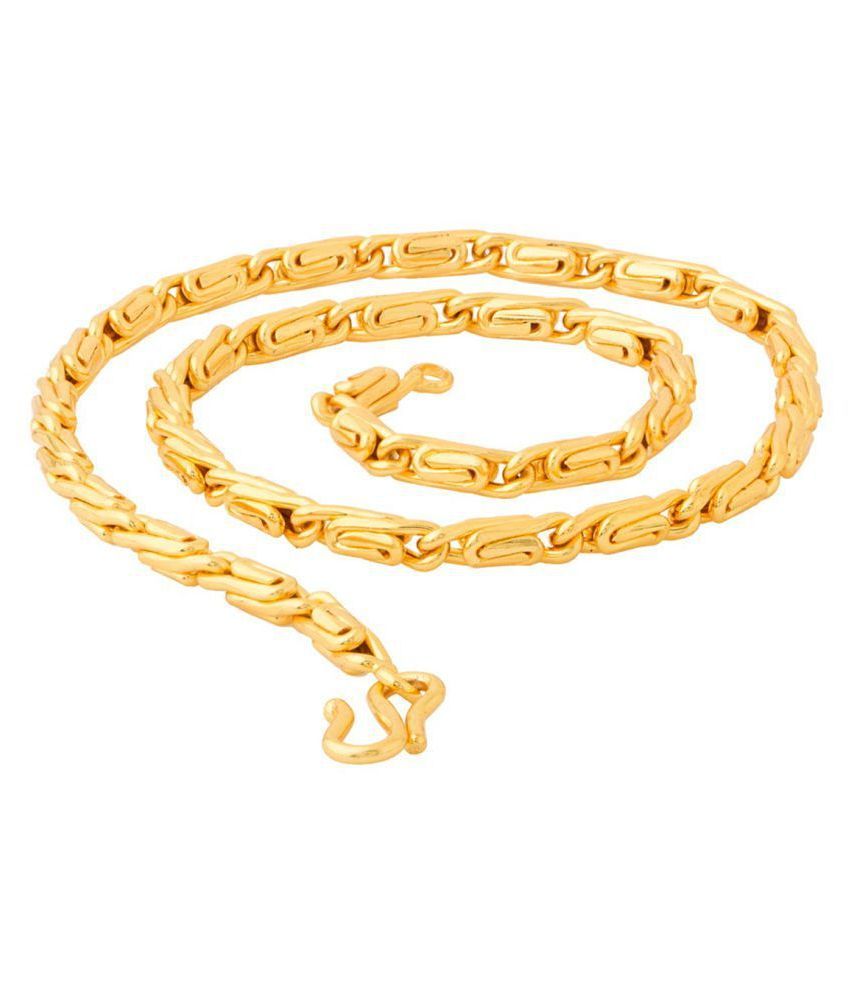     			Shankhraj Mall Gold Plated Mens Women Necklace Chain-10012