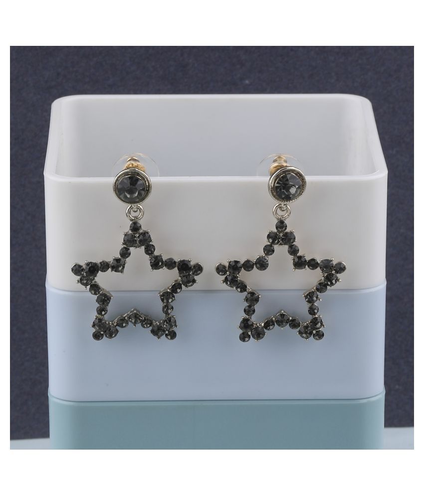     			SILVER SHINE Charm Delicated Patry Wear Star Diamond Dangle Earring For Women Girl