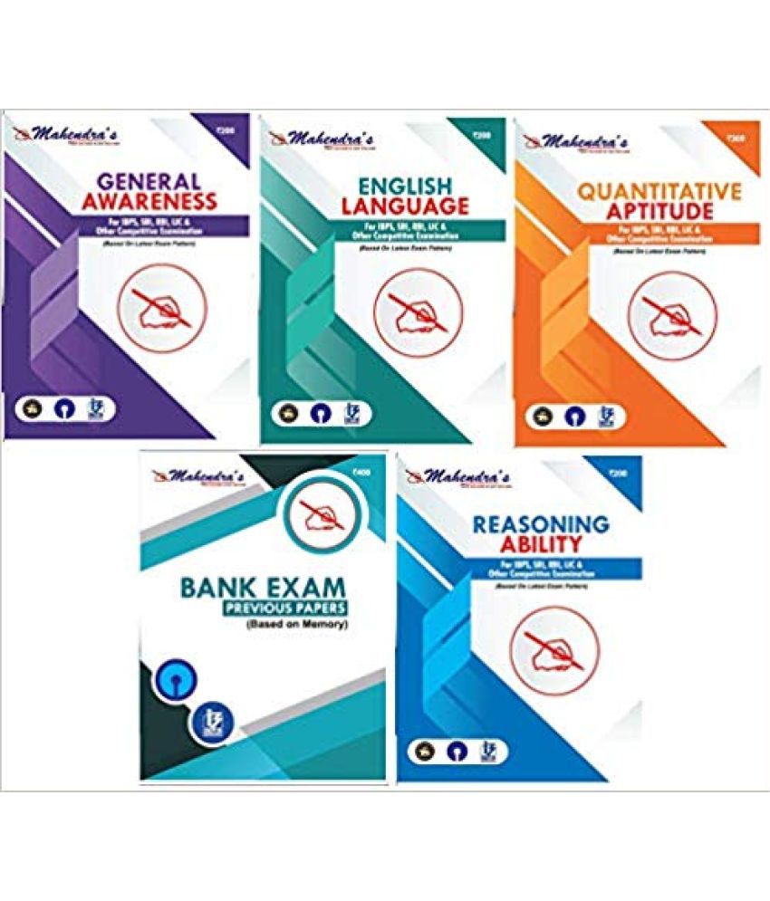 Mahendras Bank Kit English _2019 Latest Material(COMBO OF 5 BOOKS)
