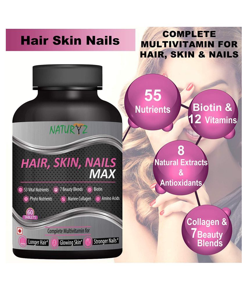 Naturyz Biotin Hair Skin Nails Complete Multivitamin With 53