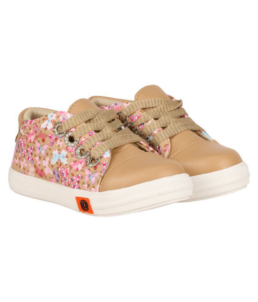 Flower Lace up shoes-Tan Price in India- Buy Flower Lace up shoes-Tan ...