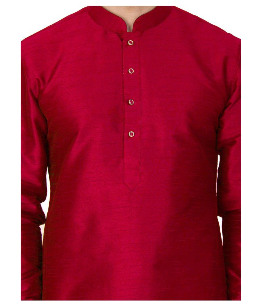 maroon shirt with dhoti