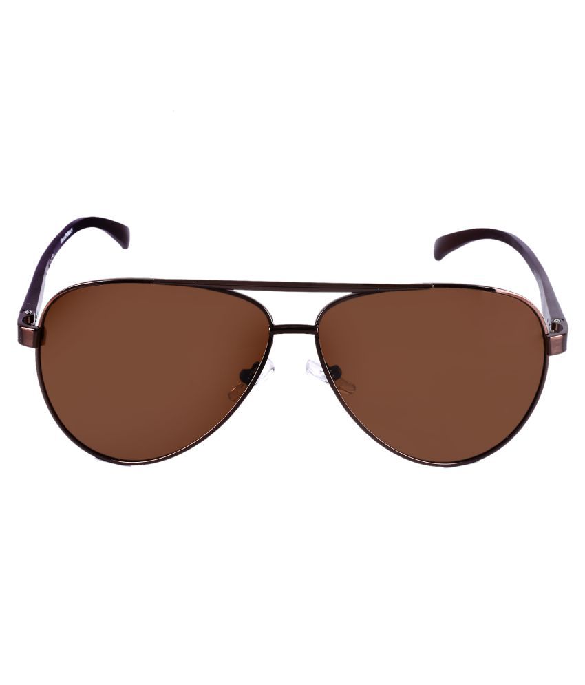 TRUE INDIAN Brown Aviator Sunglasses ( TI104A(BROWN) ) Buy TRUE