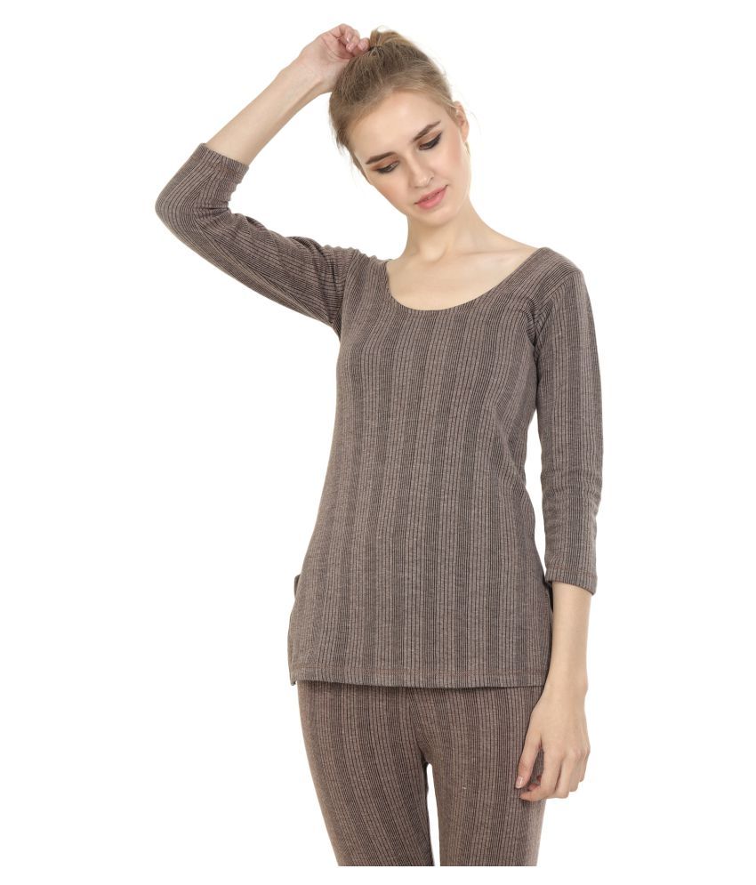     			Zeffit Cotton Topwear - Brown