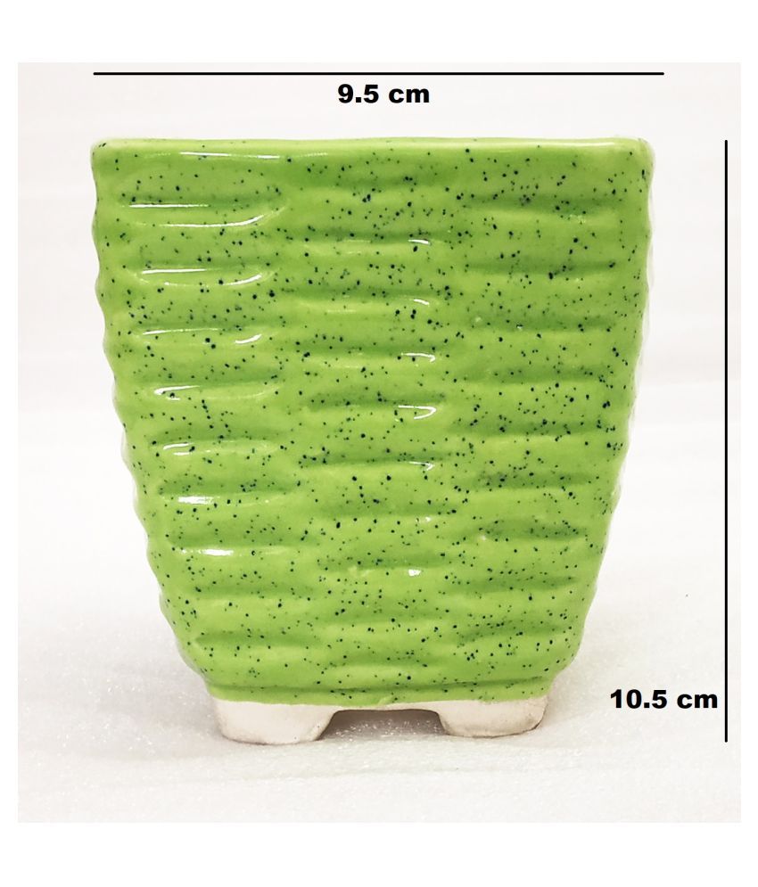 Metier Glossy Assorted Color Planter For Plant2pcs Indoor Ceramic