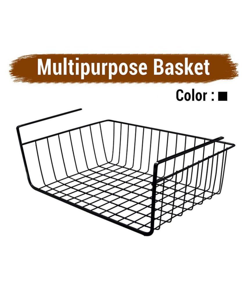 Shelf Basket Black Colour Big Size Buy Shelf Basket Black Colour Big