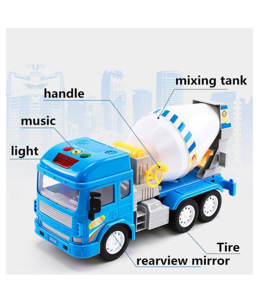 play pacific Cement Mixer Construction Truck Toy with Light and Sound