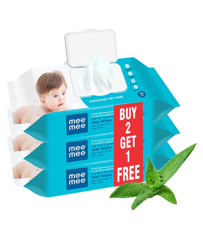     			Mee Mee Scented Wet wipes For Babies ( Pack of 3 )