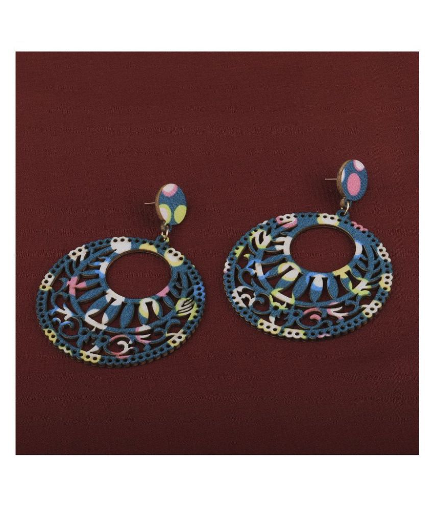     			SILVER SHINE  Attractive Ethnic Drop Earrings Light Weight for Girls and Women.