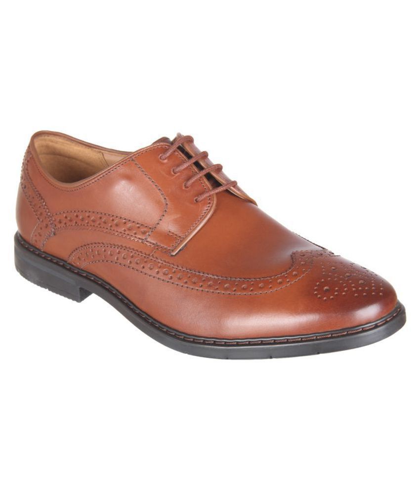 Clarks Brogue Genuine Leather Tan Formal Shoes Price in India- Buy ...