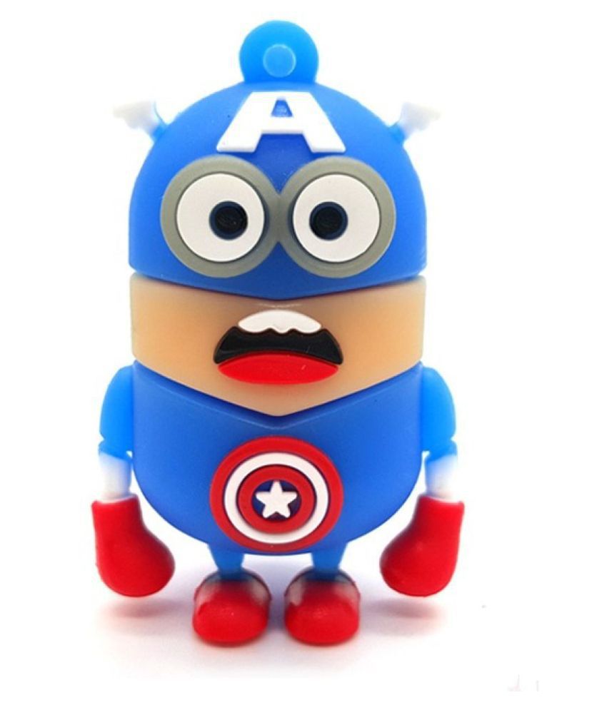     			Pankreeti PKT484 Cute Minion Captain America 16GB USB 2.0 Fancy Pendrive Pack of 1