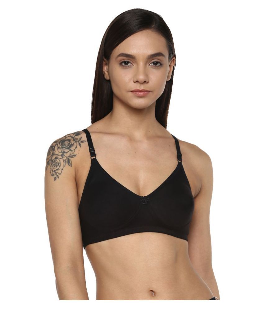     			Leading Lady Cotton Non Padded Women's T-Shirt Bra ( Black )