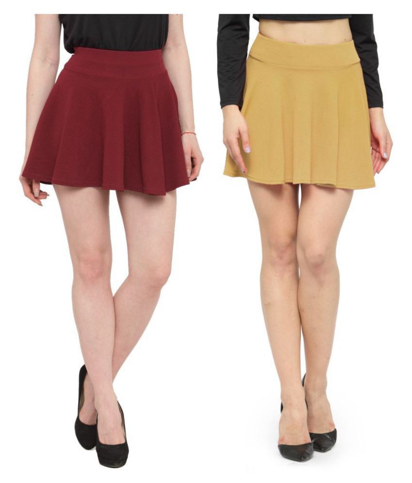     			N-Gal Cotton Skater Skirt - Multi Color