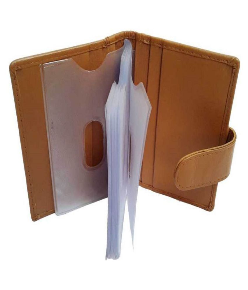 NUKAICHAU Button Tan Card Holder Buy Online at Low Price in India