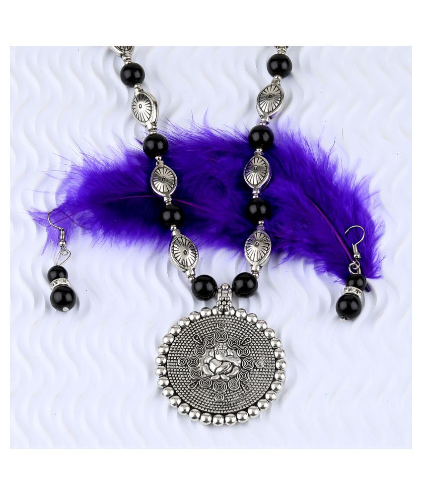    			Silver Shine Alloy Silver Contemporary Contemporary/Fashion Antique Necklaces Set