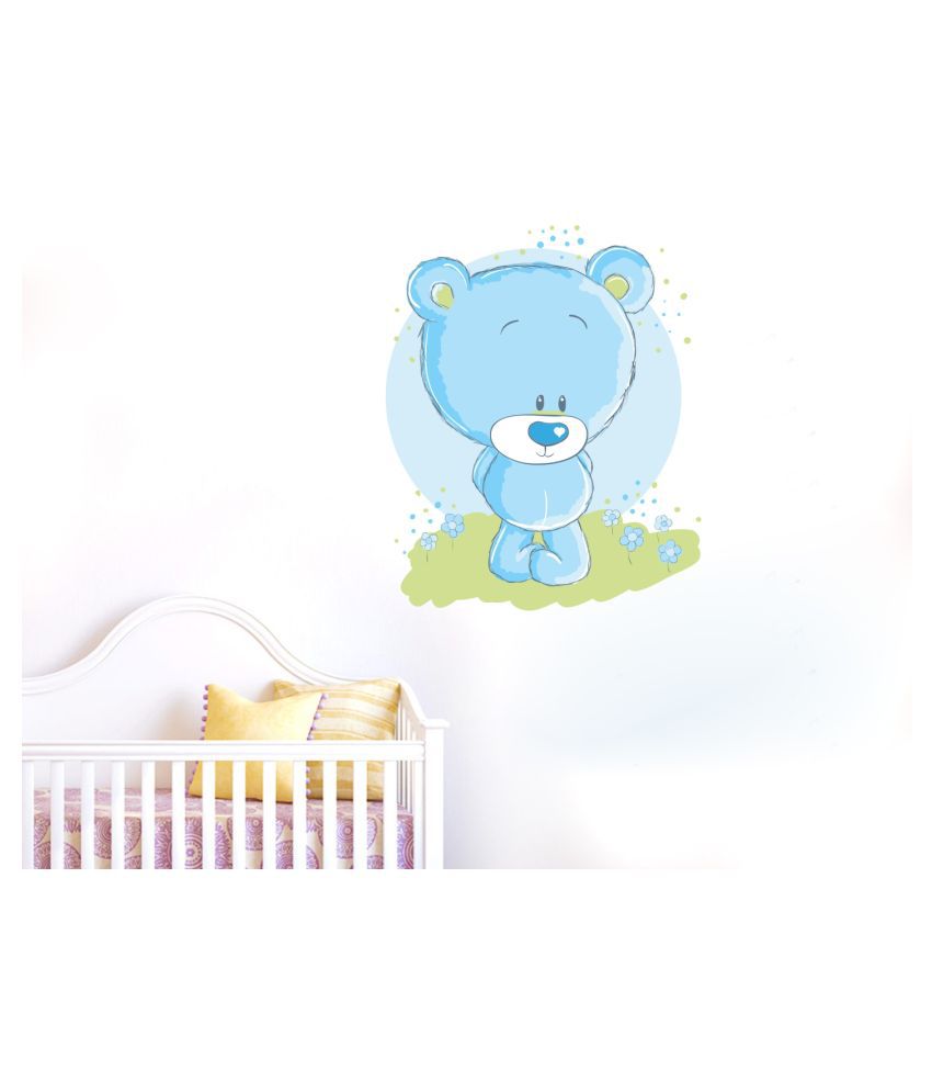     			Sticker Studio Blue Teddy Cartoon Characters Sticker ( 48 x 58 cms )