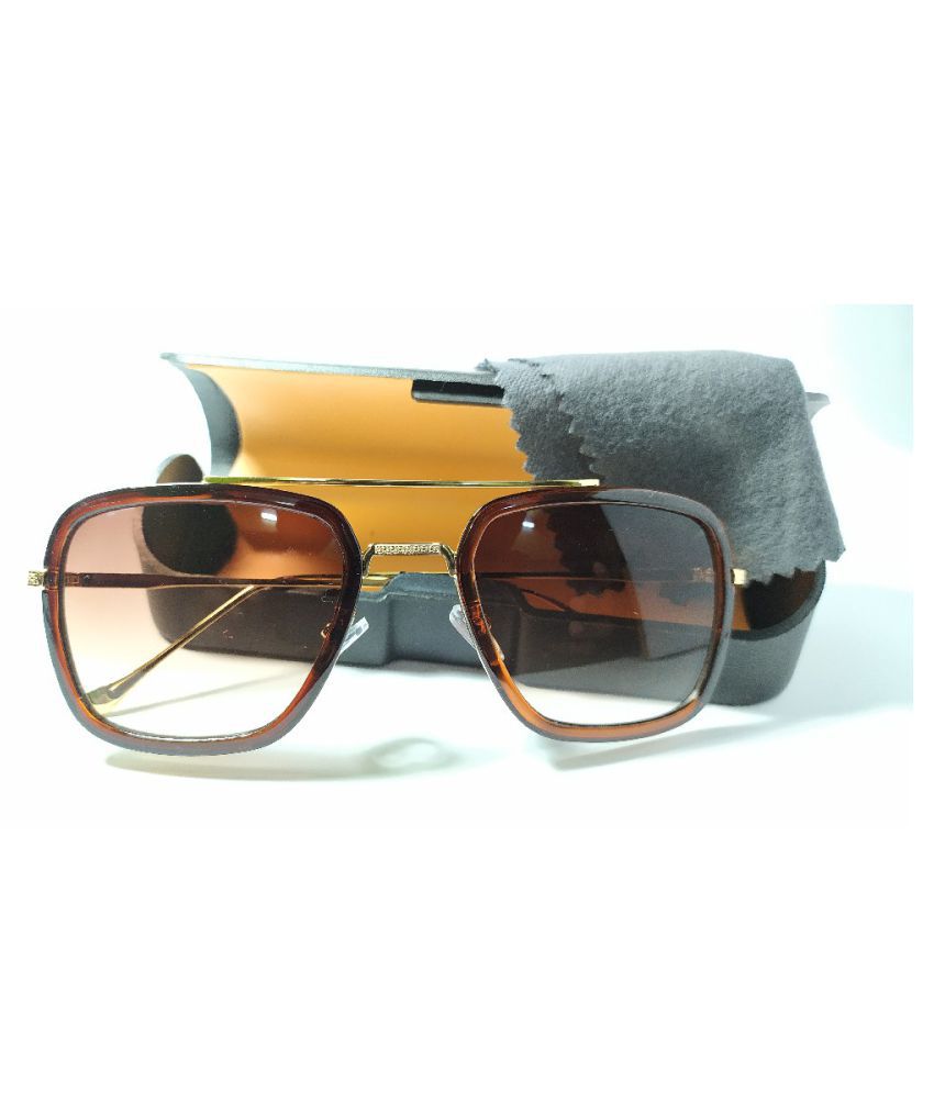 IronMan - Brown Rectangle Sunglasses ( imbrwn ) - Buy IronMan - Brown ...