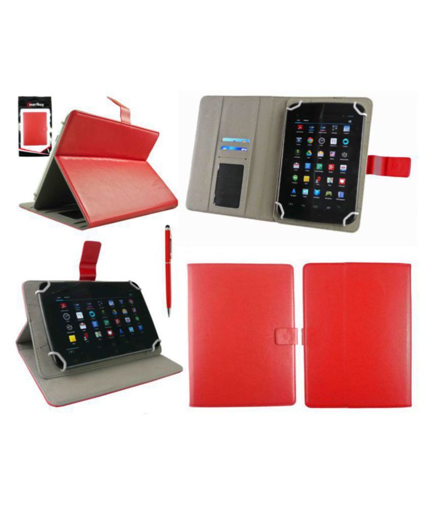Kindle Fire HD Tablet Flip Cover By Emartbuy Red Cases & Covers