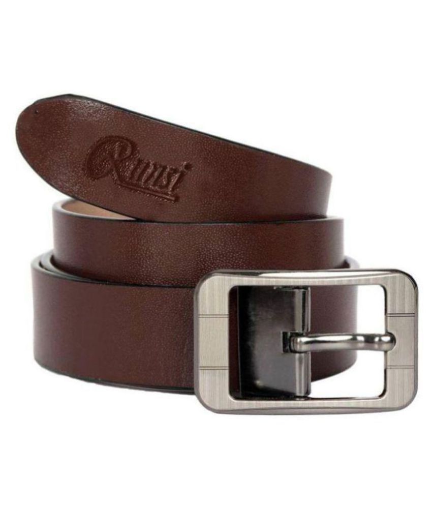     			Runsi Brown Leather Formal Belt Pack of 1