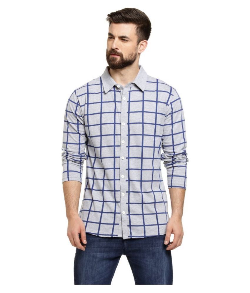     			Campus Sutra Cotton Blend Regular Fit Men's Casual Shirt - Grey ( Pack of 1 )