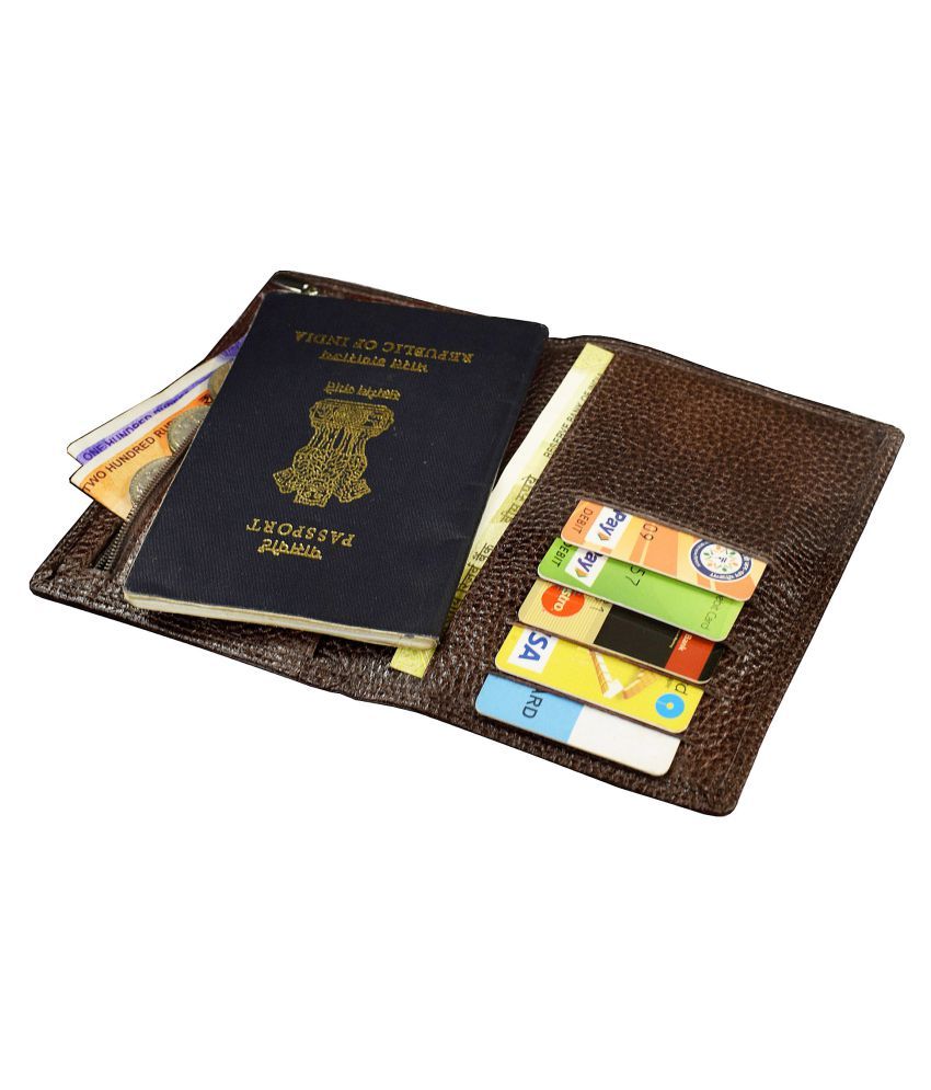 Vegan Leather Maroon Casual Passport Wallet Buy Online at Low Price in