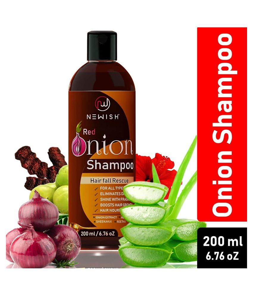 Newish Red Onion Shampoo For Hair Growth and Hairfall Control 200 ml Buy Newish Red Onion