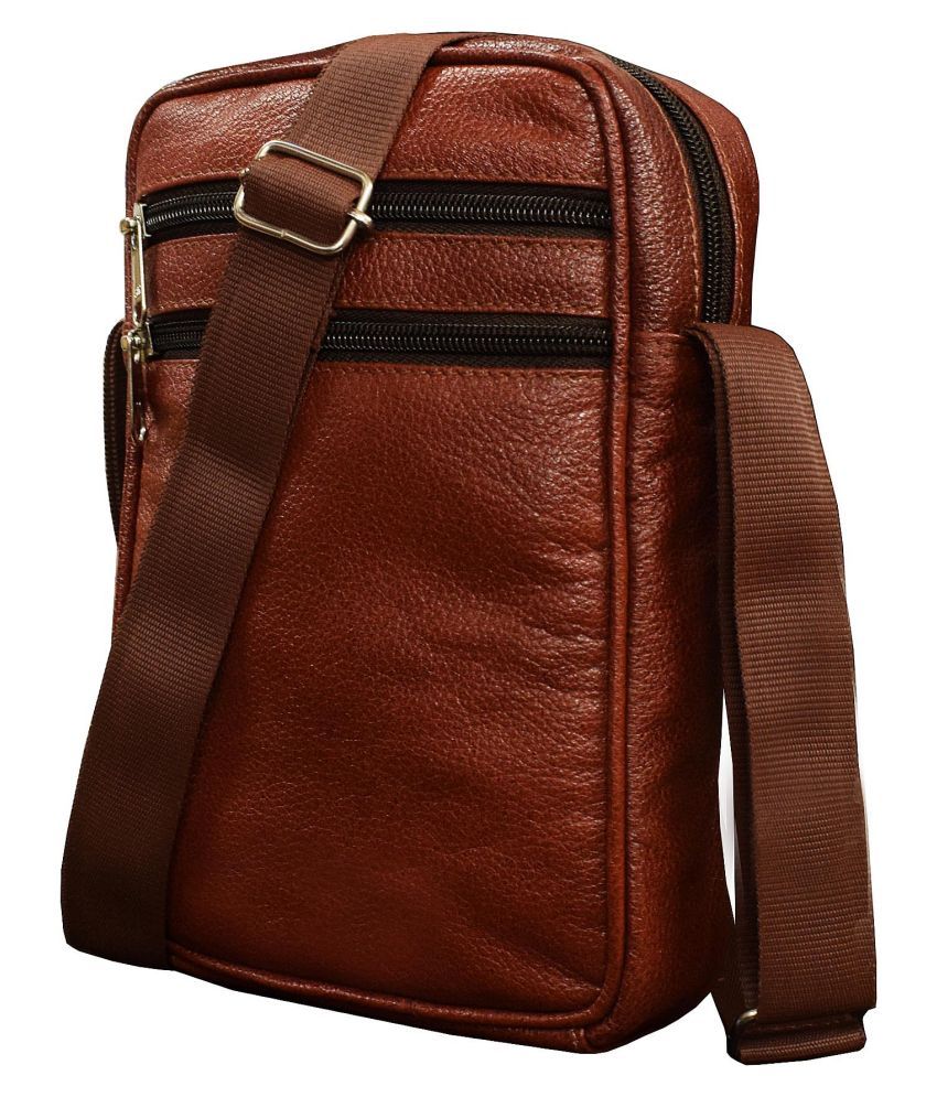 men's vegan leather messenger bag