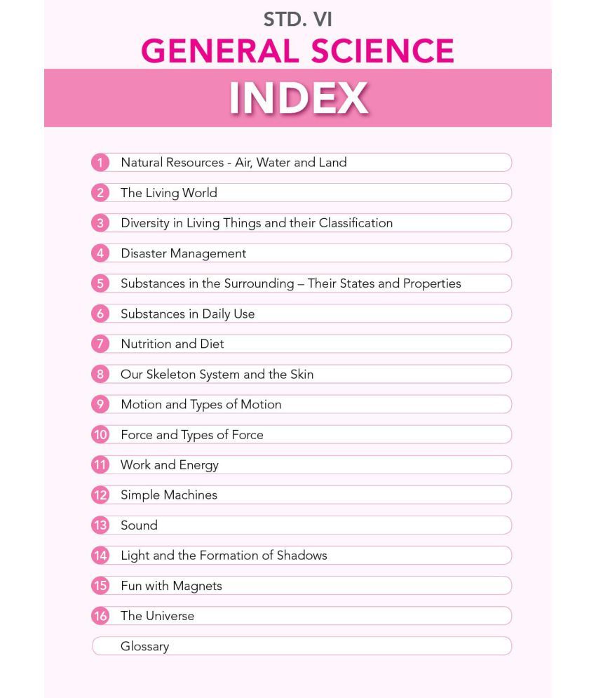 Std 6 Perfect Notes General Science Book English Medium