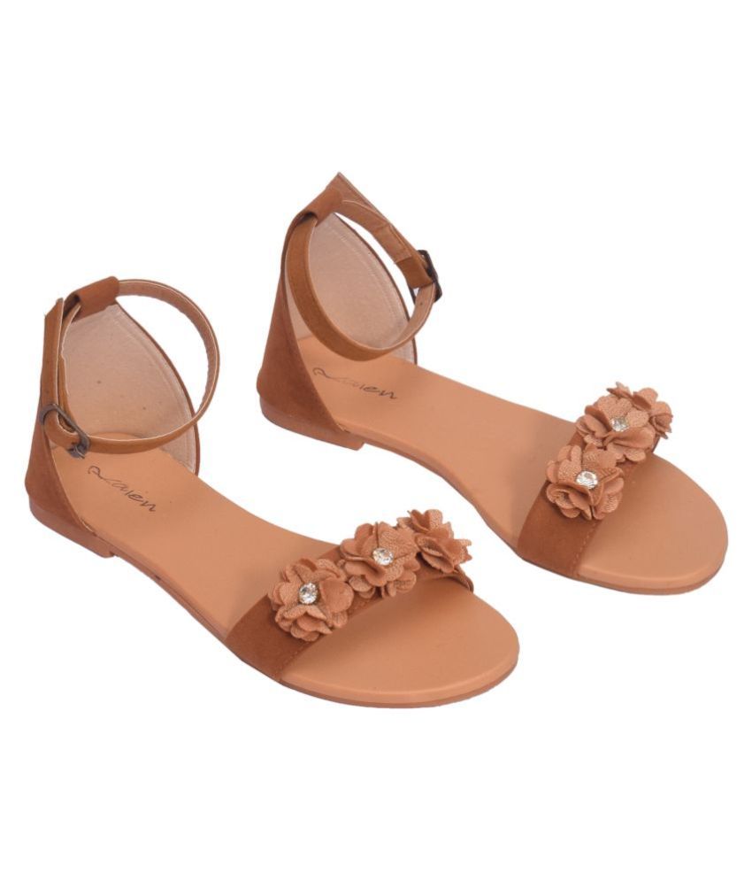 new look tan flats