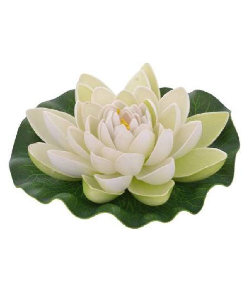     			Home Adhya Lotus White Floating Flowers - Pack of 1