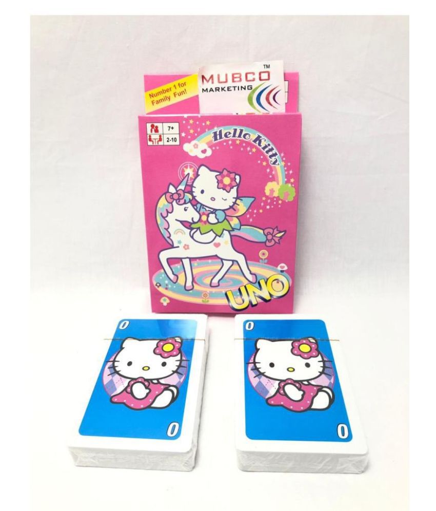 UNO Hello Kitty Cartoon Characters Card Game 2-10 Players 108 Cards ...