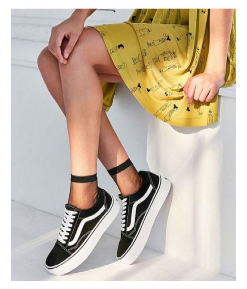 VANS old skool USA teens Running Shoes Black: Buy Online at Best Price on  Snapdeal